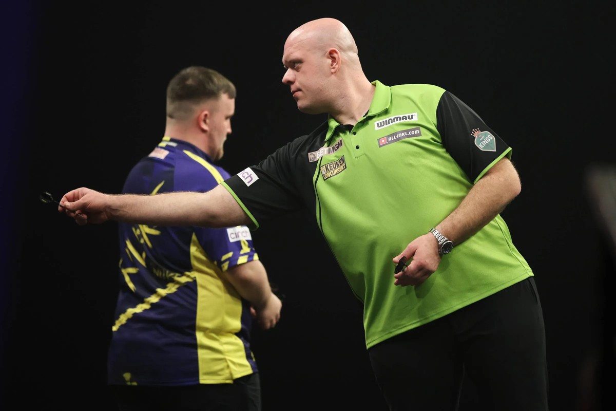 MICHAEL VAN GERWEN DOMINATES TO REACH EUROPEAN DARTS GRAND PRIX LAST 16