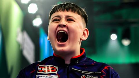 15-YEAR-OLD MITCHELL LAWRIE HITS NINE-DARTER AFTER BECOMING YOUNGEST EVER WDF WORLD NO 1
